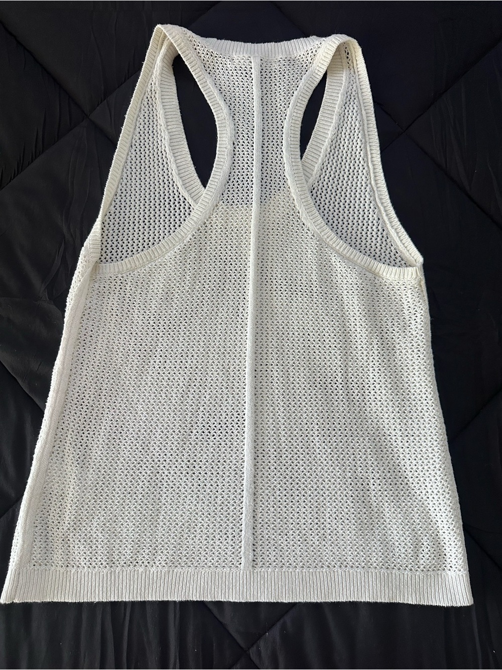 rag & bone Cream Open-Knit Racerback Tank - Picture 2 of 5